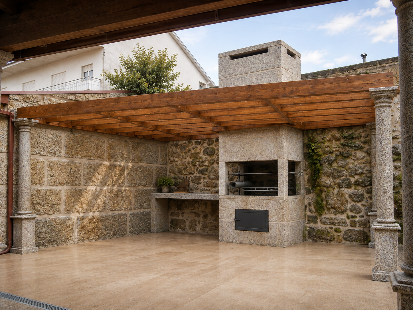Revestimento exterior em pedra natural